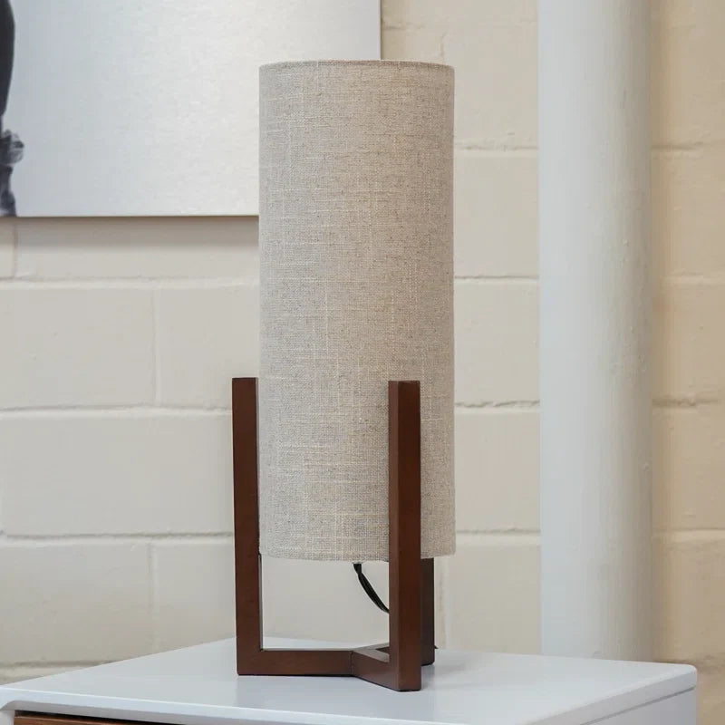 Tona Walnut Wood Mid-century Modern Table Lamp