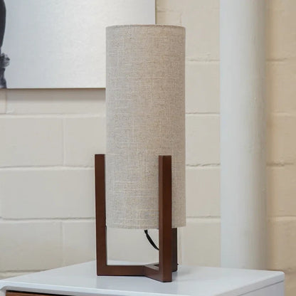 Tona Walnut Wood Mid-century Modern Table Lamp