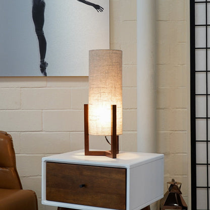 Tona Walnut Wood Mid-century Modern Table Lamp