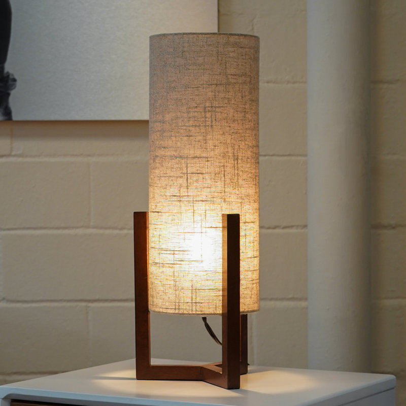 Tona Walnut Wood Mid-century Modern Table Lamp