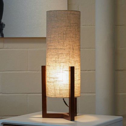 Tona Walnut Wood Mid-century Modern Table Lamp