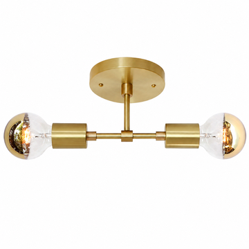 2 Light LED Wall Sconce With Golden Finish
