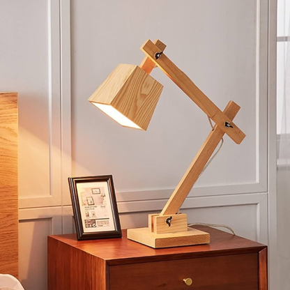 TimberFlex™ Adjustable Wooden Table Lamp