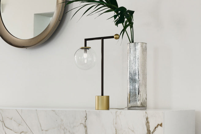 Bardot Clear Glass Shade Table Lamp