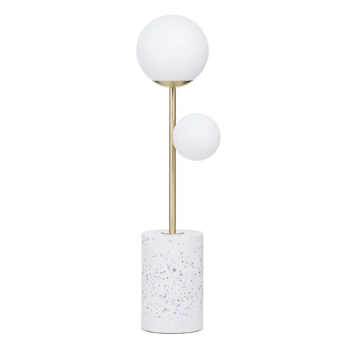 2 Globe Lights Table lamp With Marble Base
