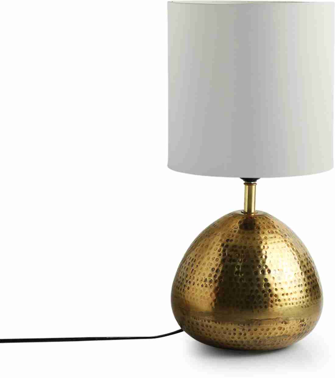 Golden Droplet' Iron Table Lamp for Bedroom & Living Room (17.0 Inches, Iron, Without Bulb)|Bedside Lamp Table