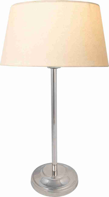 Metal Table Lamp Nickle Finished With Shade