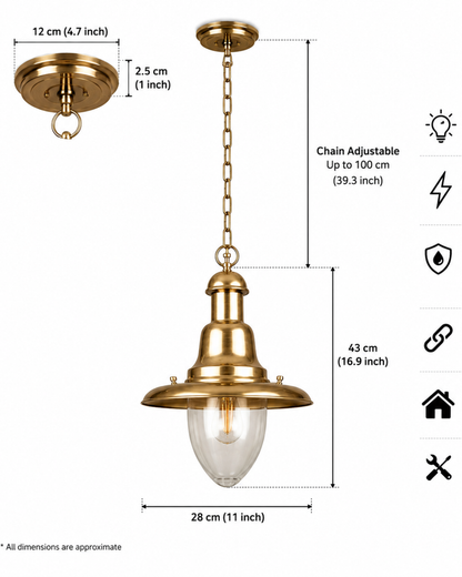 Harbor Luxe Outdoor Pendant Light