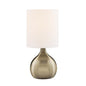 Antique Brass Modern Touch Table Lamp with White Shade