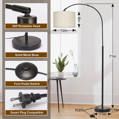 Metal Arc Sectional Floor Lamp