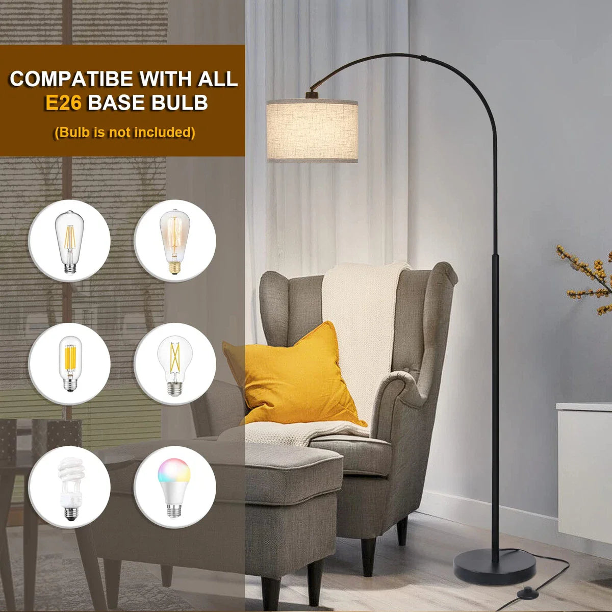 Metal Arc Sectional Floor Lamp