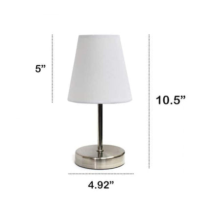 Set of 2 Sand Nickel Mini Basic Table Lamp