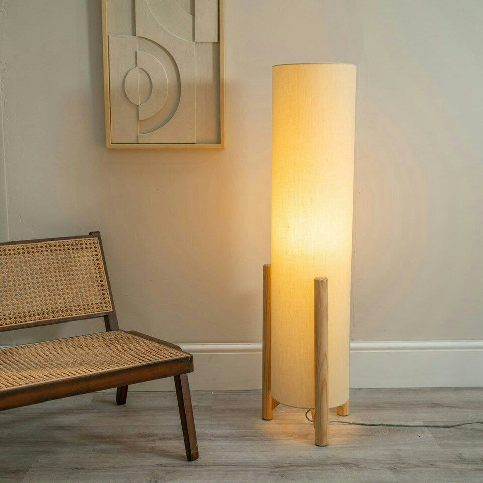 Henry Midi Floor Lamp in Natural