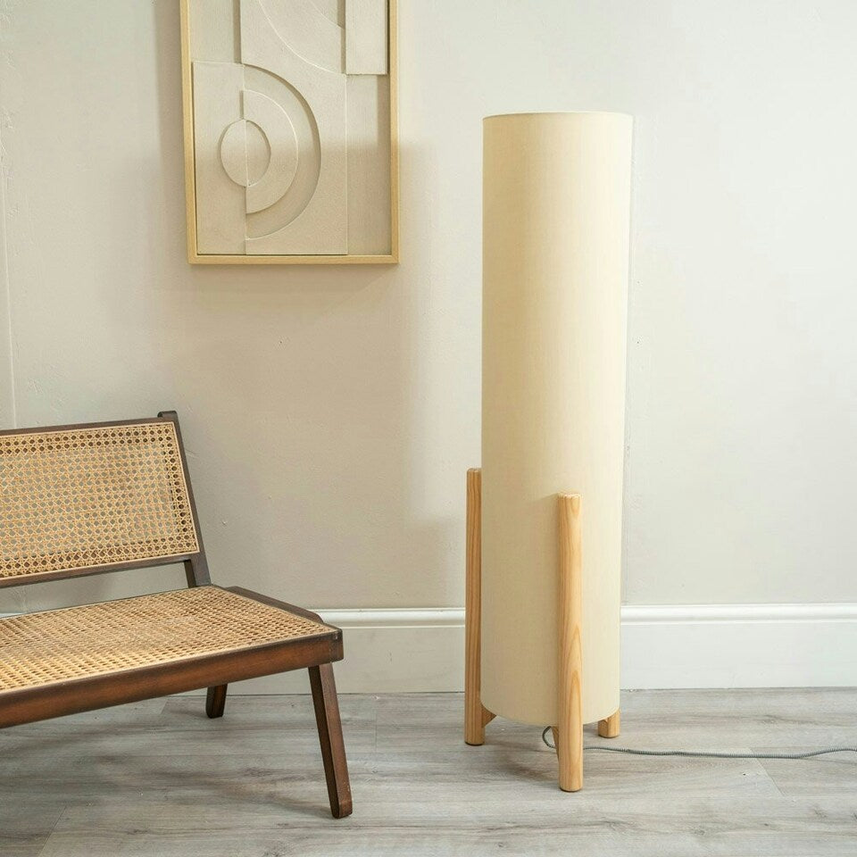 Henry Midi Floor Lamp in Natural